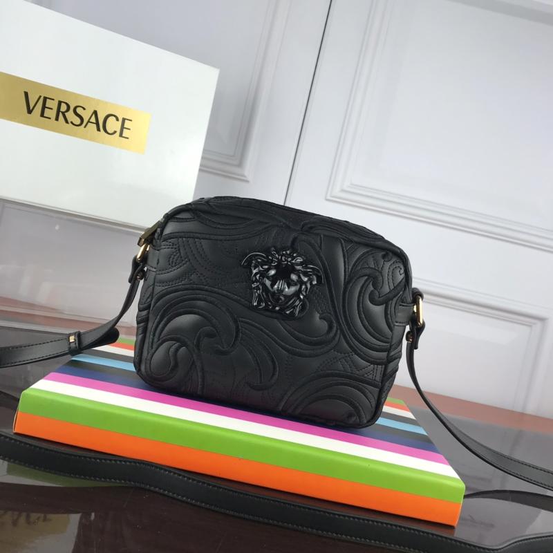 Versace Chain Handbags DBFG308 full leather embroidered black
